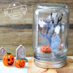 haunted display for Halloween