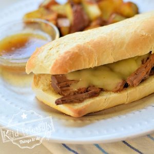The Best French Dip Sandwich {Slow Cooker} | Kid Friendly Things To Do