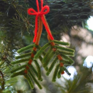 Pipe Cleaner Christmas Ornament - Pine Bough