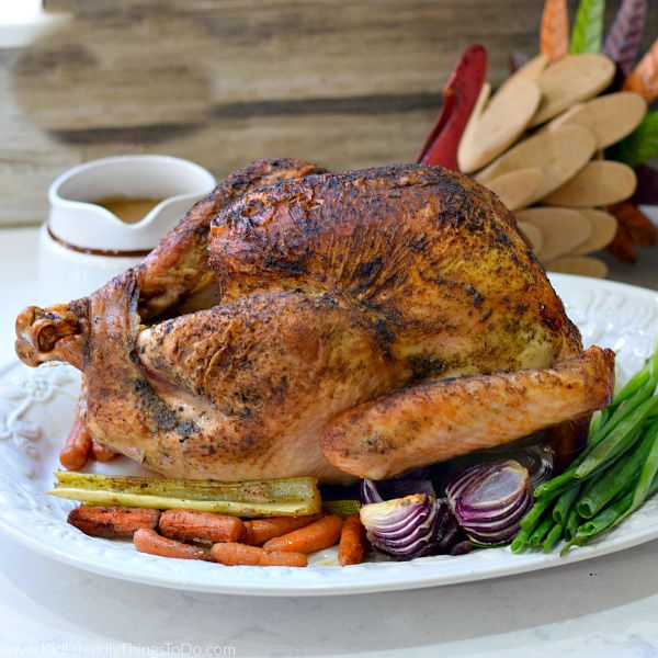 Juicy Sage Roasted Turkey Recipe {with the best gravy!}