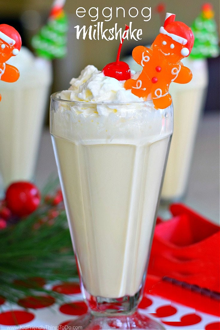 eggnog milkshake for Christmas 