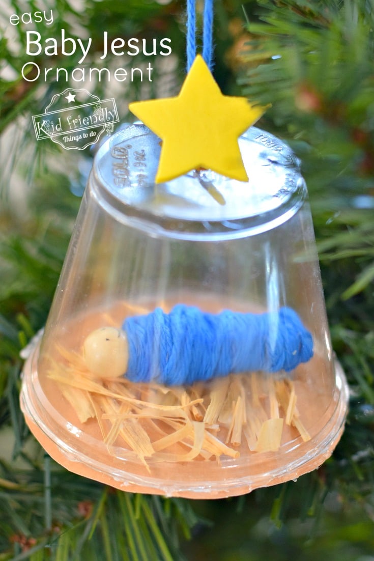 Nativity Christmas Ornament for kids to make 