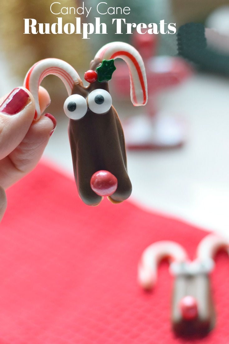 Rudolph Candy Cane Treat for Christmas