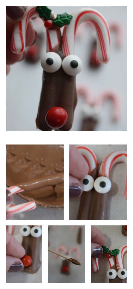 candy cane Rudolph treats 