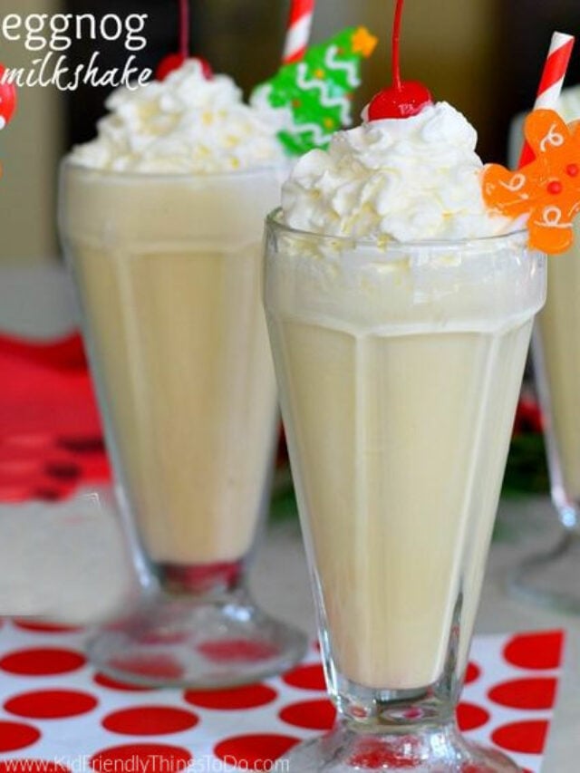 eggnog milkshake for Christmas