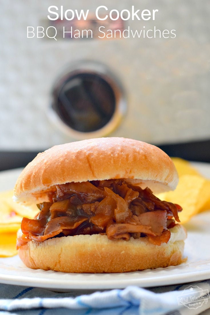 Slow Cooker BBQ Ham Sandwiches Kid Friendly Things To Do