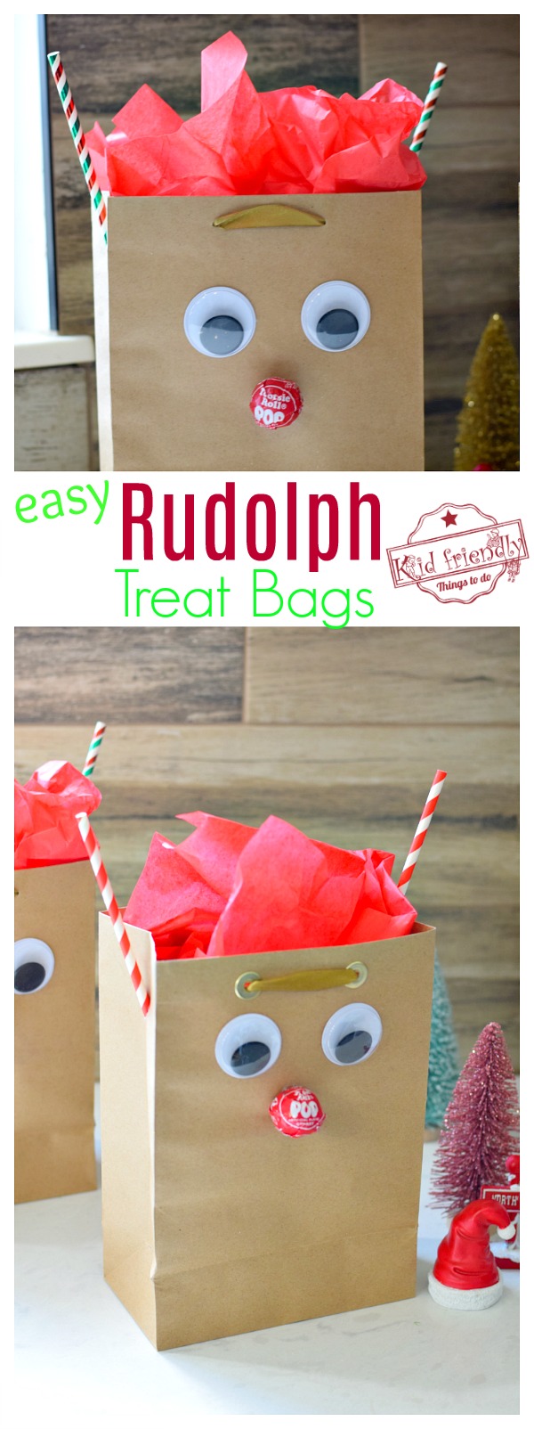 making Rudolph Treat Bags