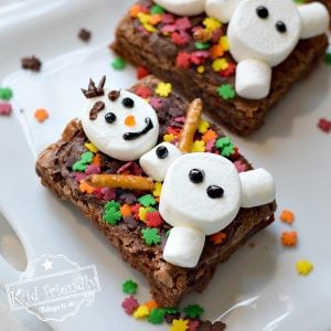 Olaf Brownie Treat {For Your Frozen Themed Party} | Kid Friendly Things To Do