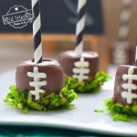 Making Football Marshmallow Pops