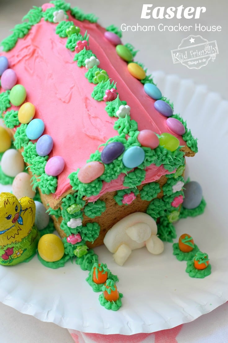 How to Make an Easter Graham Cracker House | Kid Friendly Things to Do