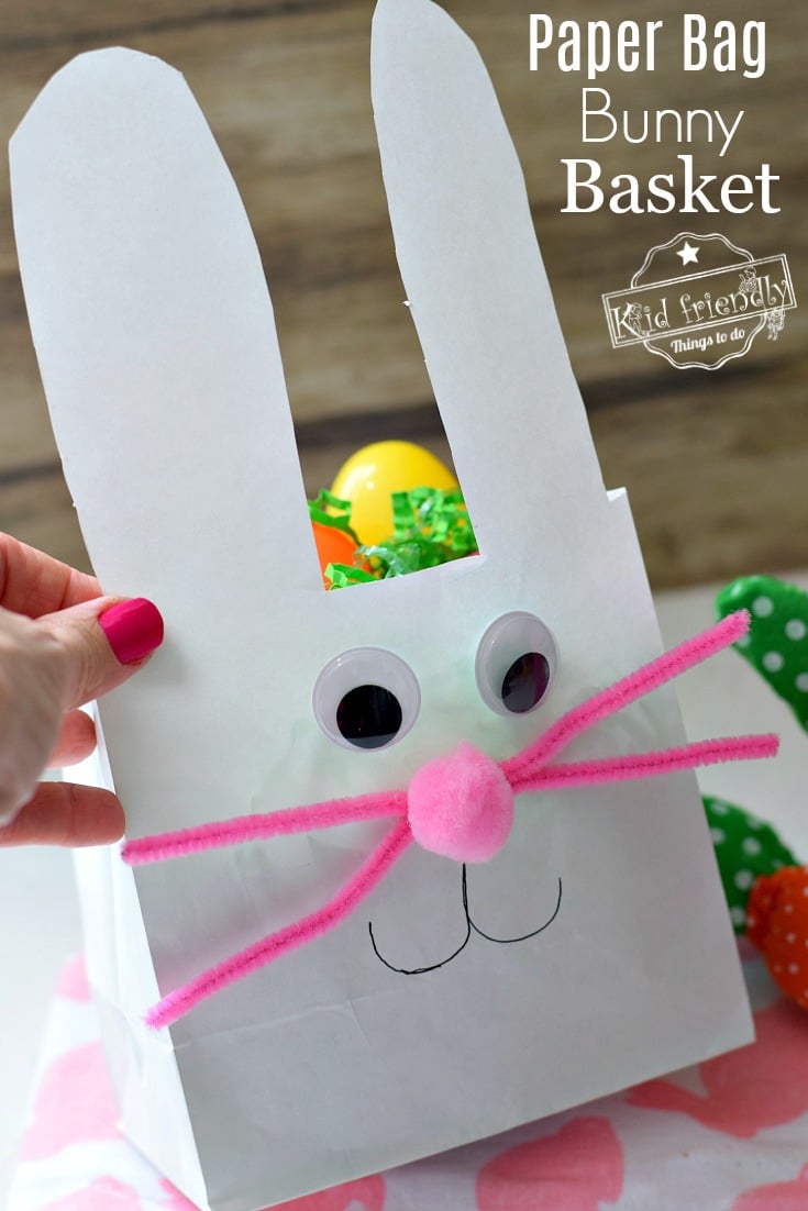 A Paper Bag Easter Bunny Gift Bag {An Easter Craft Idea} Kid Friendly