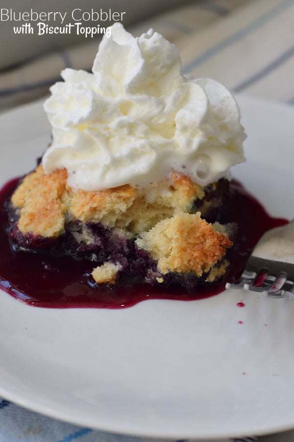 Blueberry Cobbler with biscuit topping 