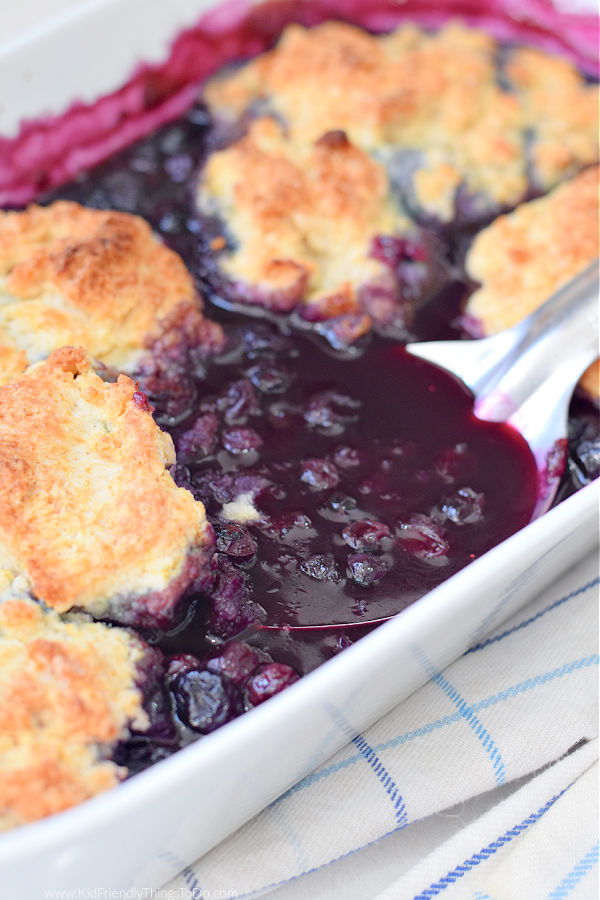 Blueberry Cobbler with biscuit topping 
