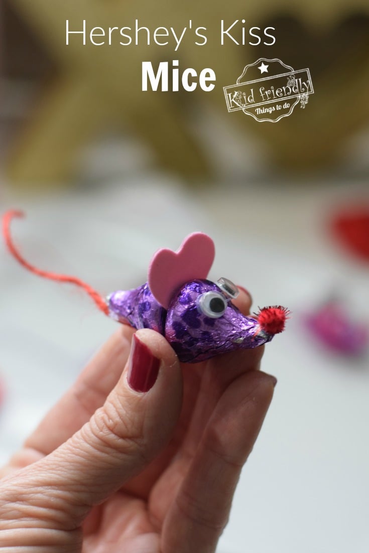 Hershey's Kisses Mice {A Valentine Craft for Kids}