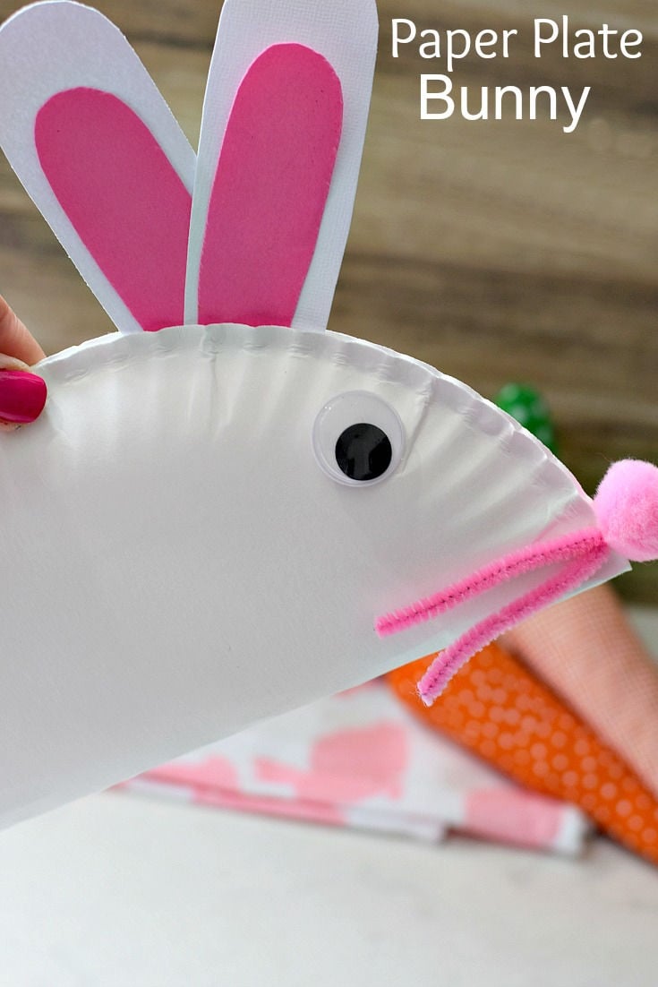 Easy paper plate bunny craft