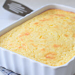 cornbread casserole in baking pan