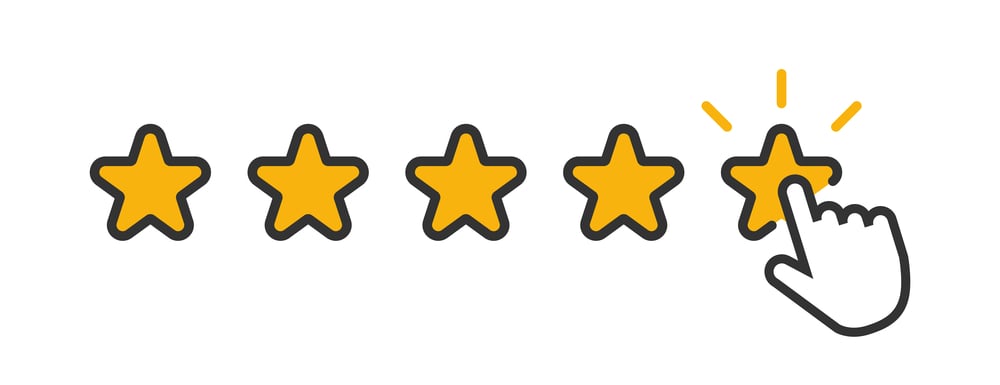 five star rating illustration icon