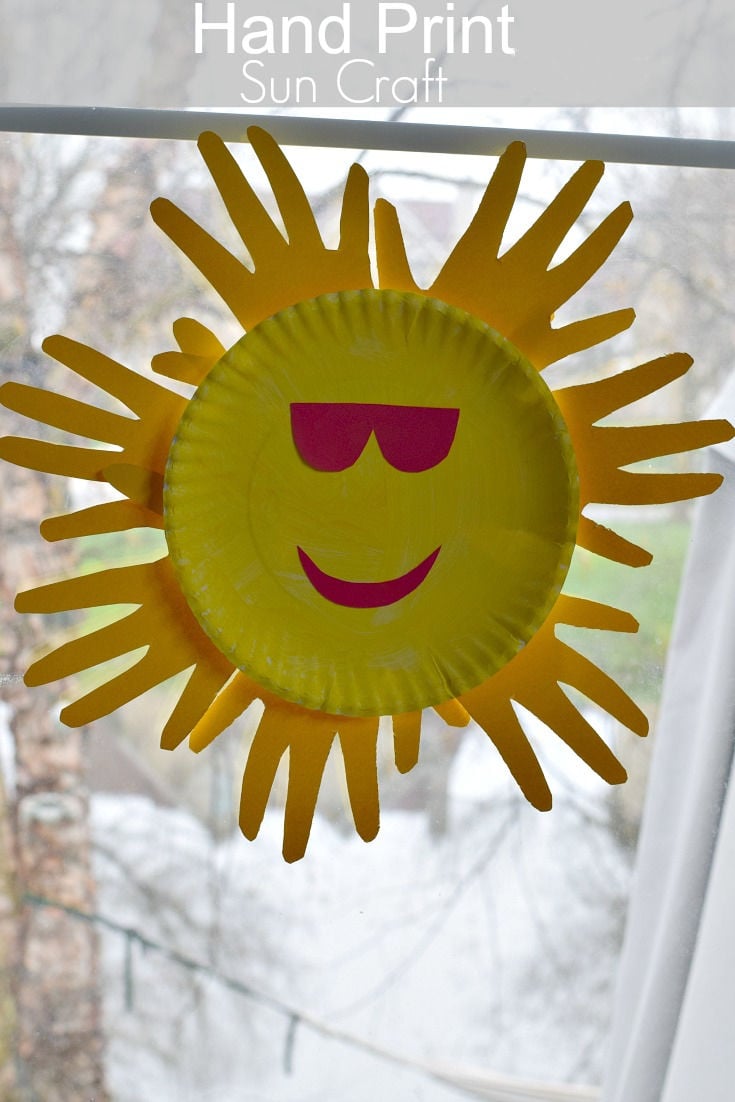 paper plate sun craft