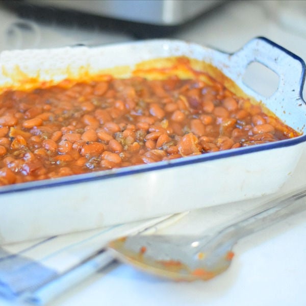 The Best Cowboy Baked Beans with Ground Beef and Bacon