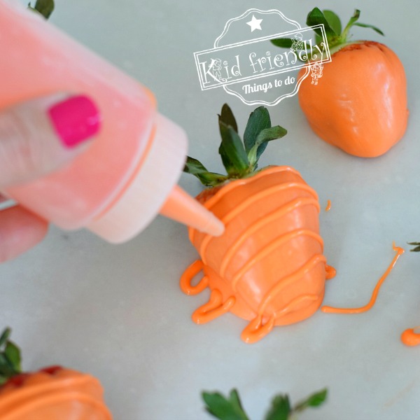 how to make Carrot Chocolate Covered Strawberries