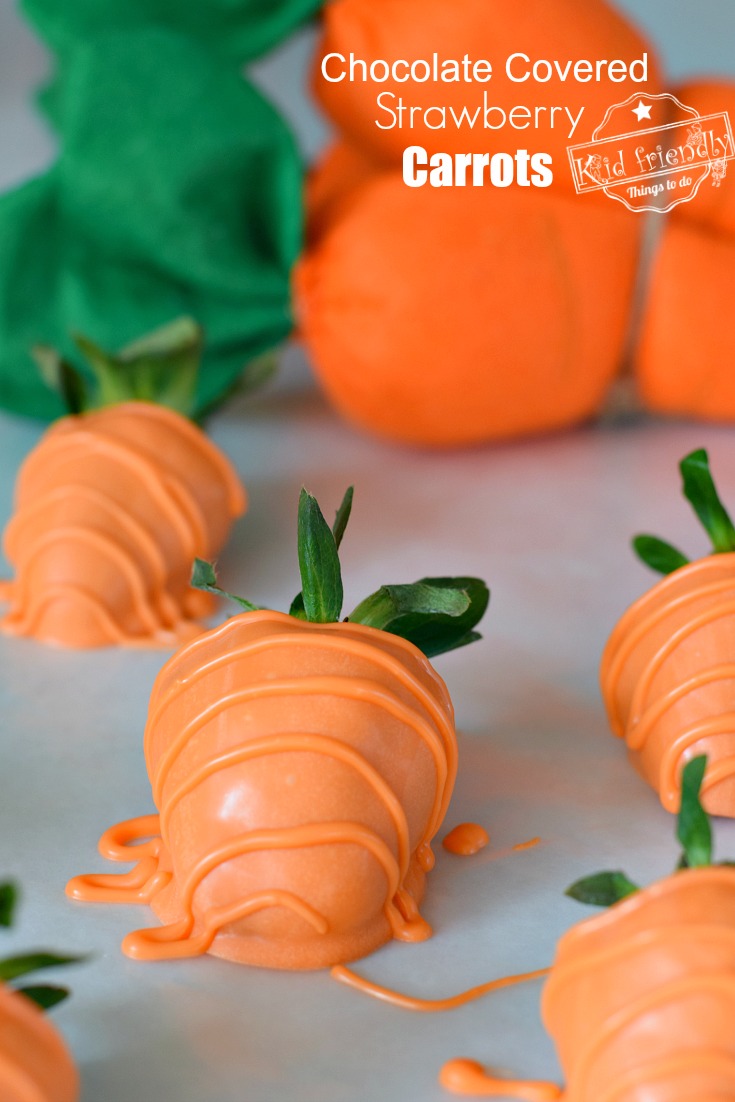 Adorable Carrot Chocolate Covered Strawberries 