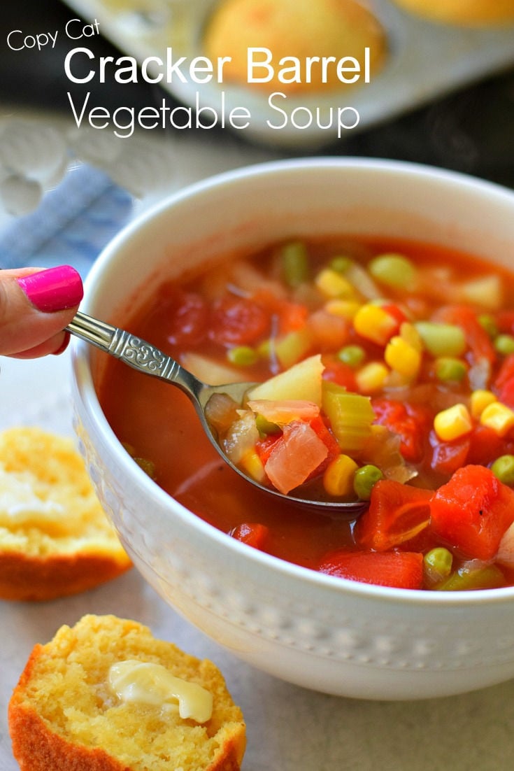 Copycat Cracker Barrel's Vegetable Soup (With VIDEO) | Kid Friendly ...