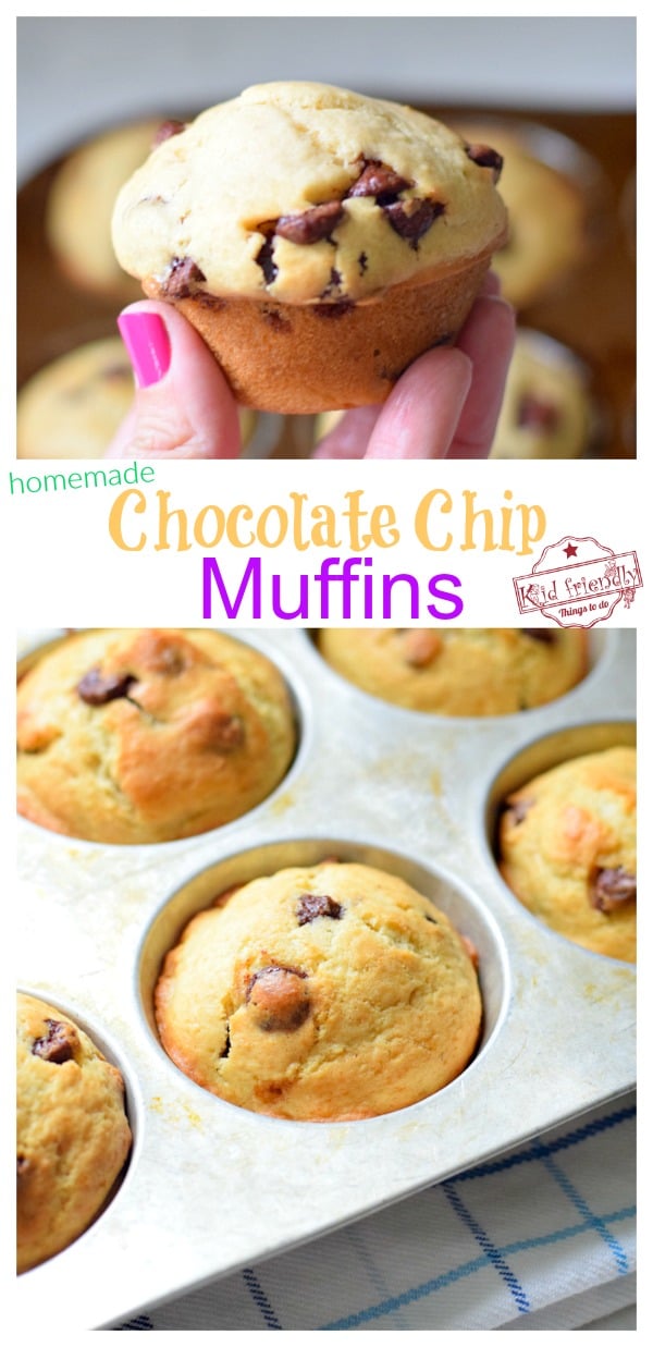 Homemade Chocolate Chip Muffins Recipe | Kid Friendly Things To Do