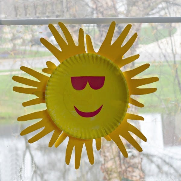 paper plate sun craft