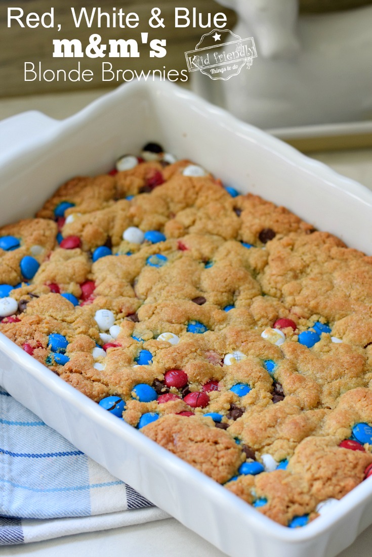 Red, White and Blue M&M's® Brownies Recipe 