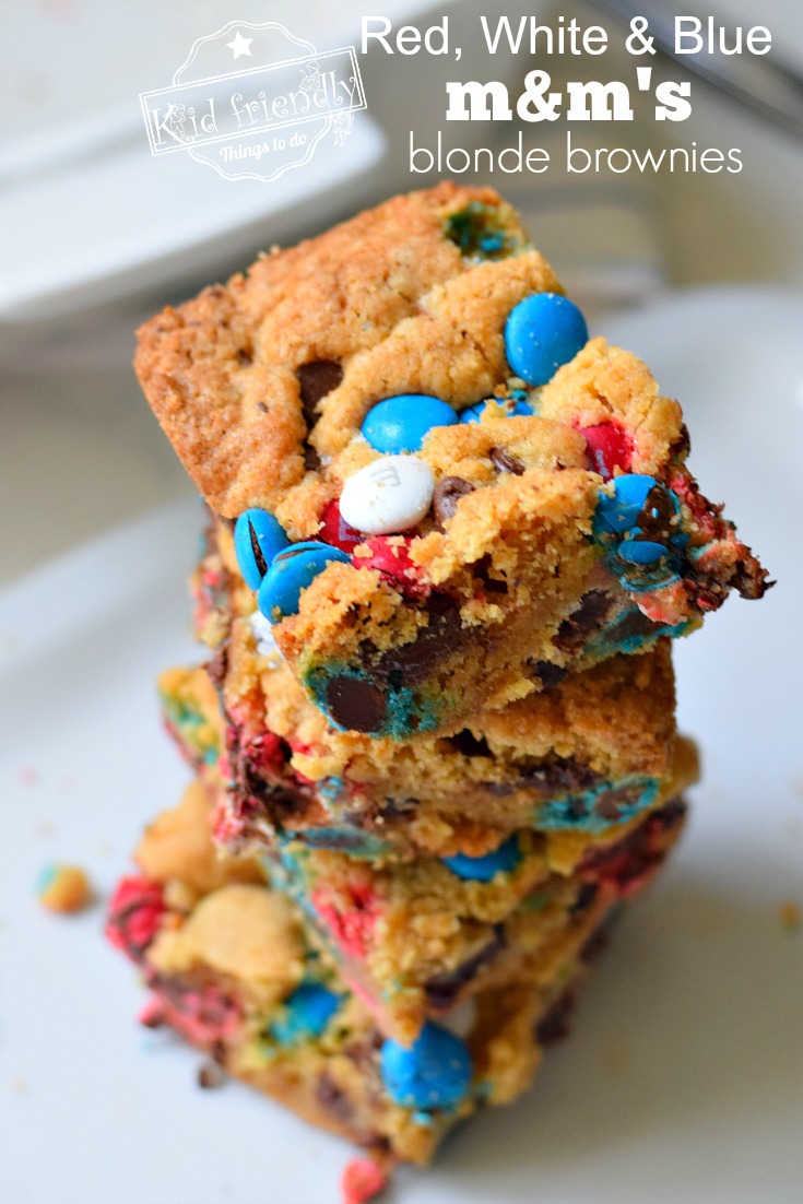 Red, White and Blue M&M's® Brownies Recipe 