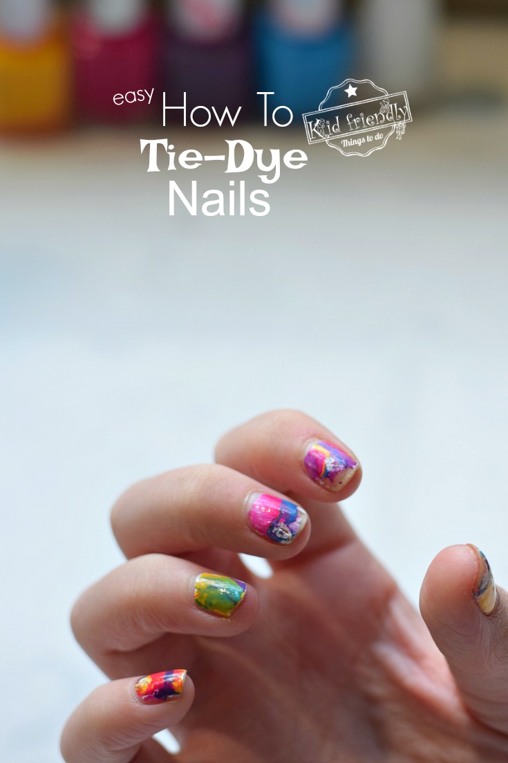 tie-dye fingernails with kids