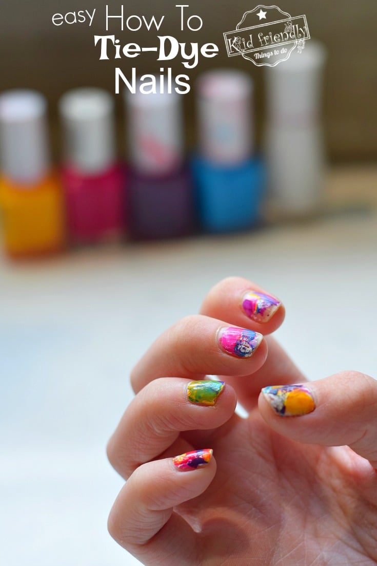 how to tie-dye nails