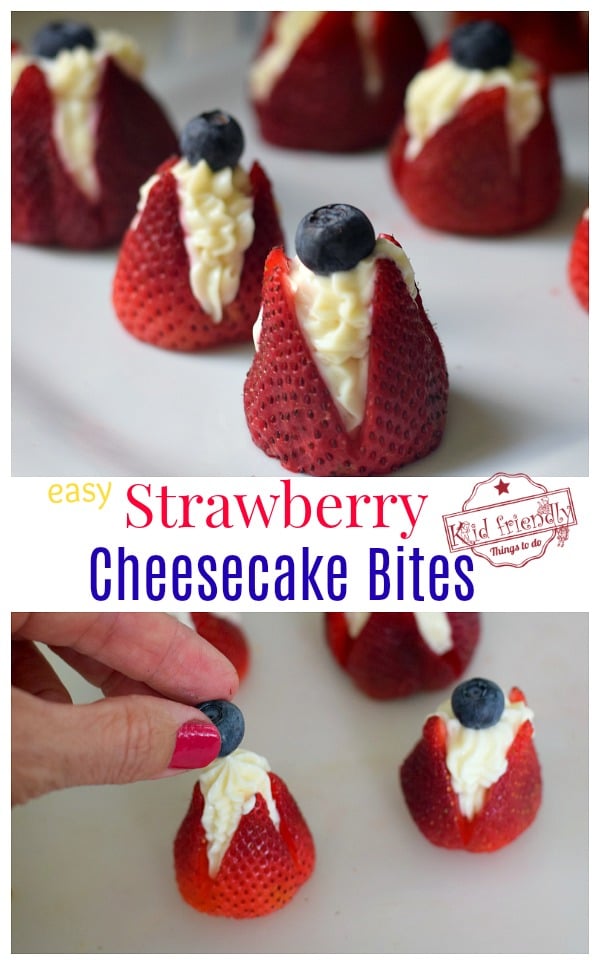 easy strawberry cheesecake bites