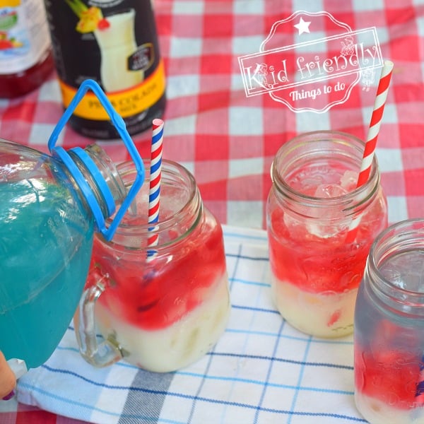 Fourth of July layered drinks 