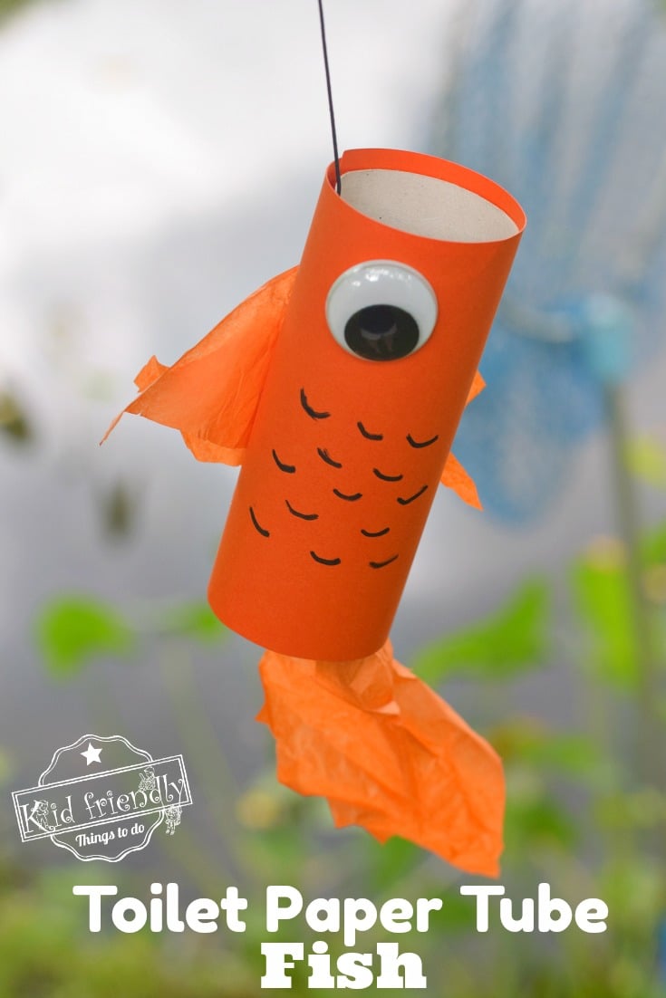 Toilet Paper Roll Fish Craft Easy with VIDEO | Kid Friendly Things To Do