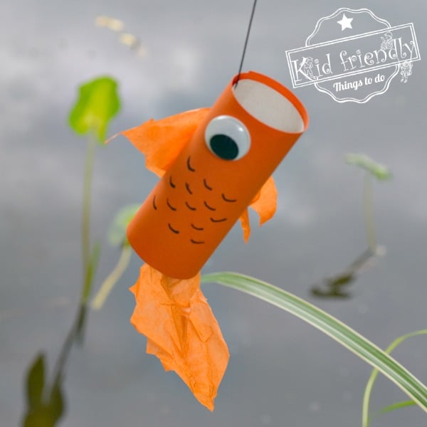 Toilet Paper Roll Fish Craft {Easy} with VIDEO | Kid Friendly Things To Do