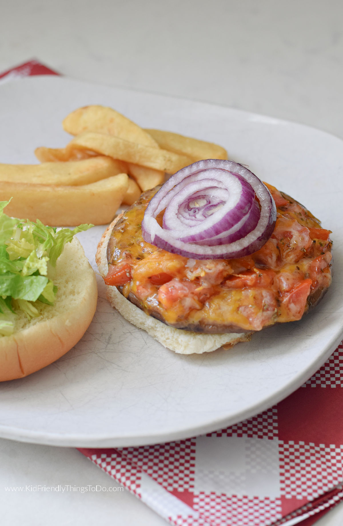 Portobello mushroom burger
