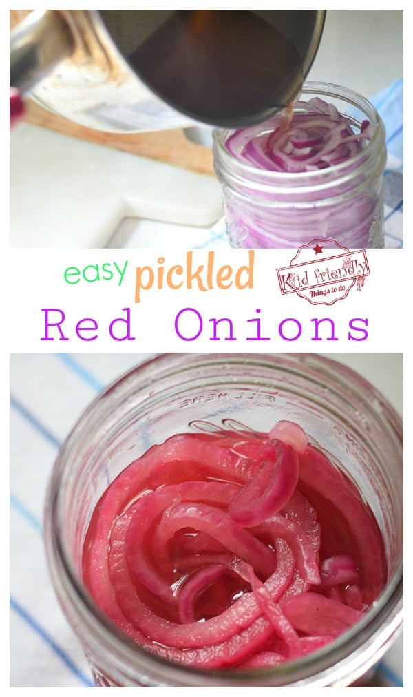 making pickled red onions