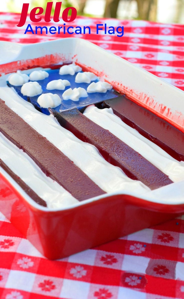 American Flag Jello Dessert