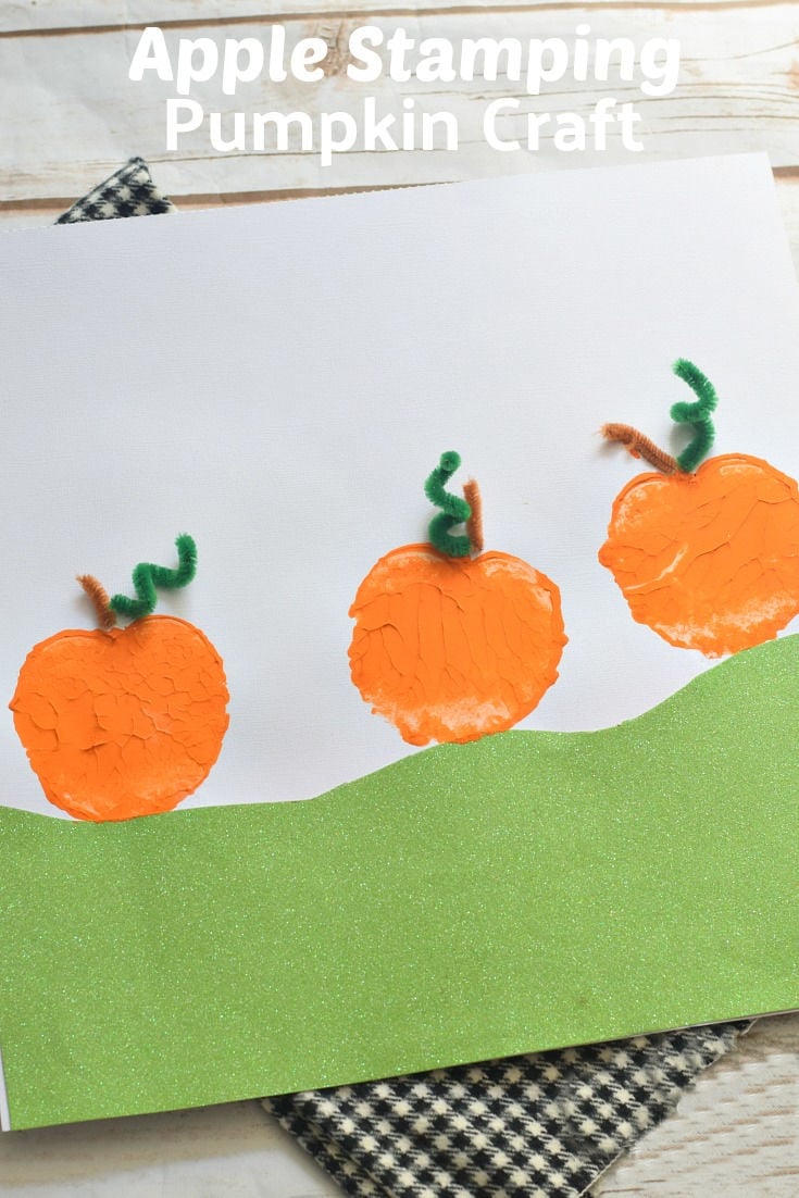 apple stamping pumpkin craft idea