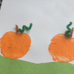 apple stamping pumpkin craft idea