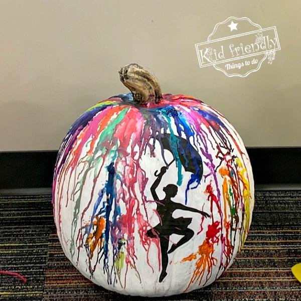 crayon decorated pumpkin