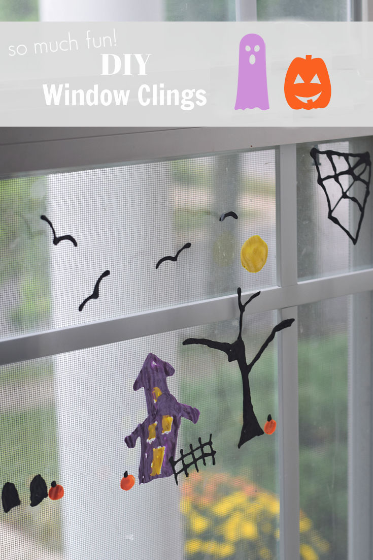 window clings craft for Halloween 