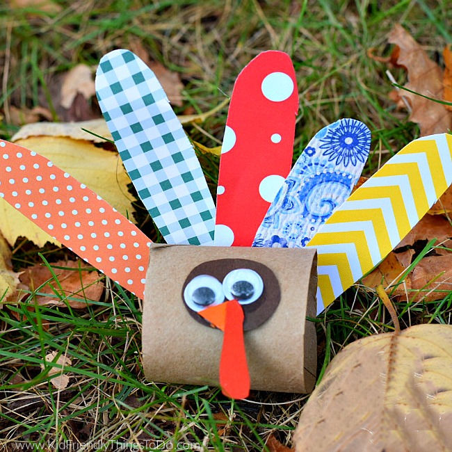 Make a Cute Little Turkey out of a Toilet Paper Tube