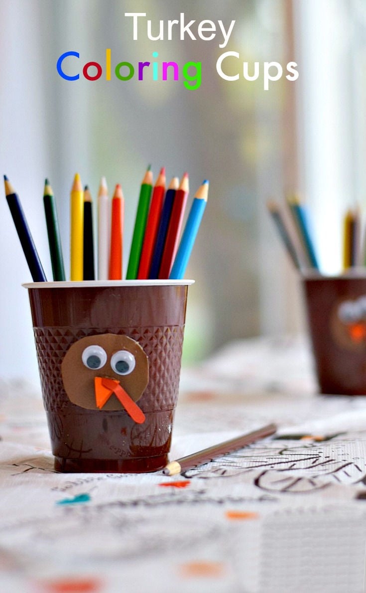 DIY Turkey Coloring Cups