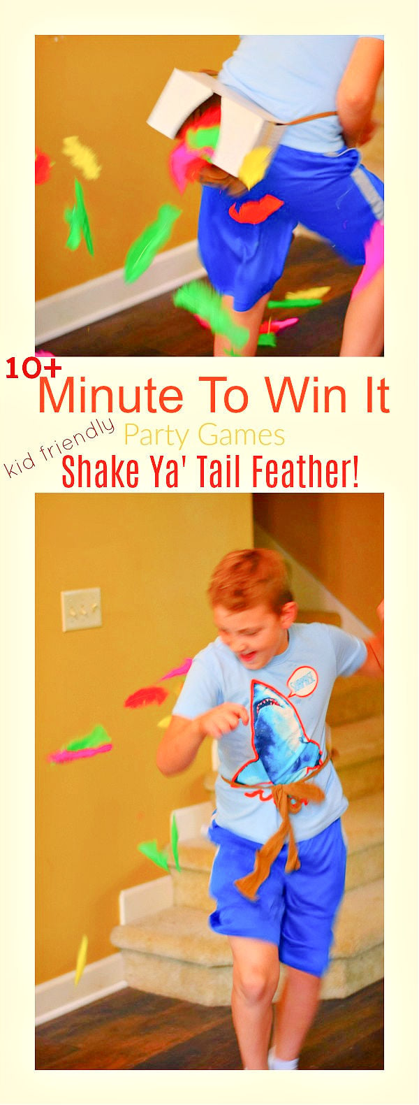 Shake Ya Tail Feather Minute to Win It Thanksgiving Games to Play 