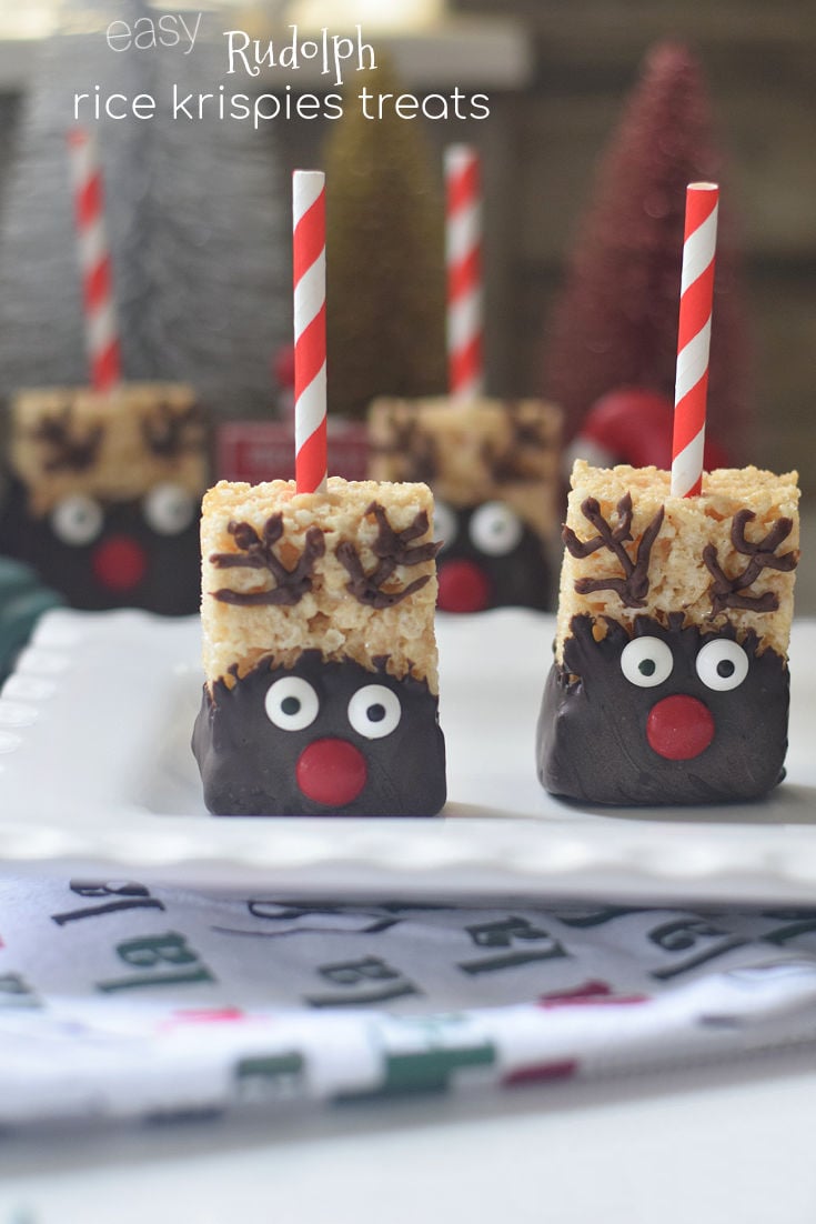 Rudolph rice krispies treats