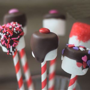 Valentine's Day marshmallow pops