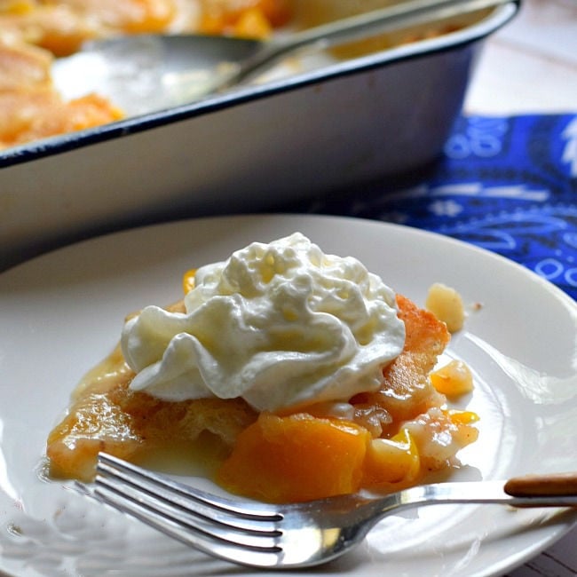 Read more about the article Old Fashioned Peach Cobbler Recipe {Easy}