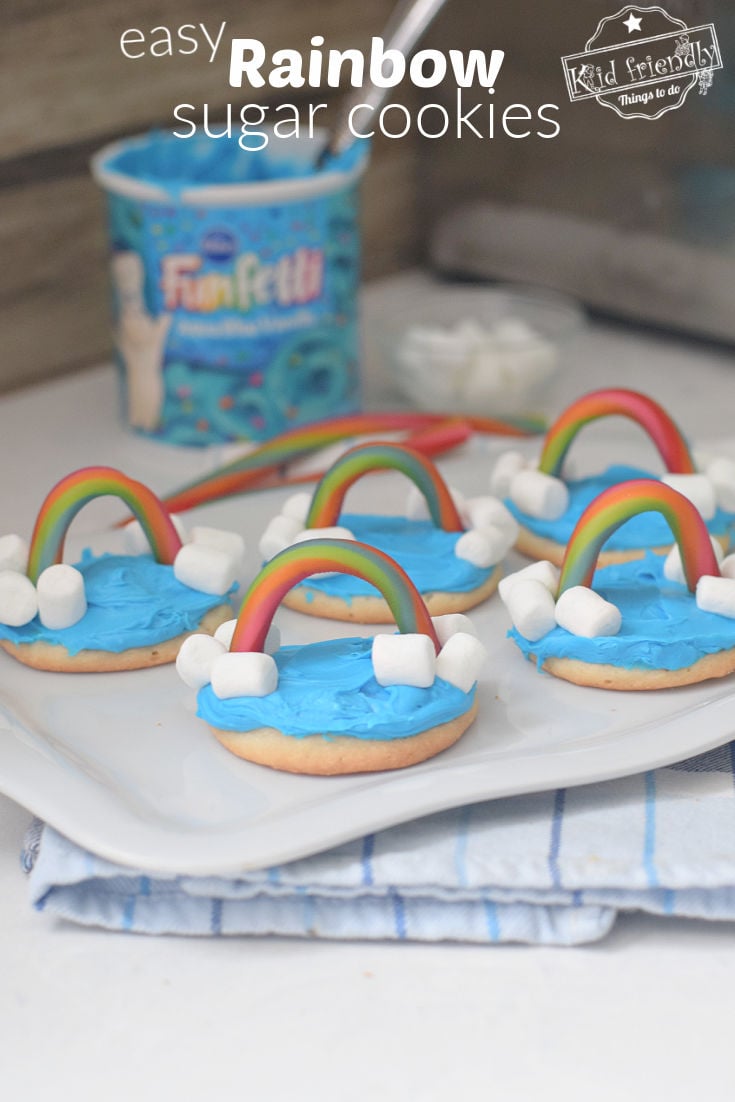 rainbow sugar cookies party treat for kids 